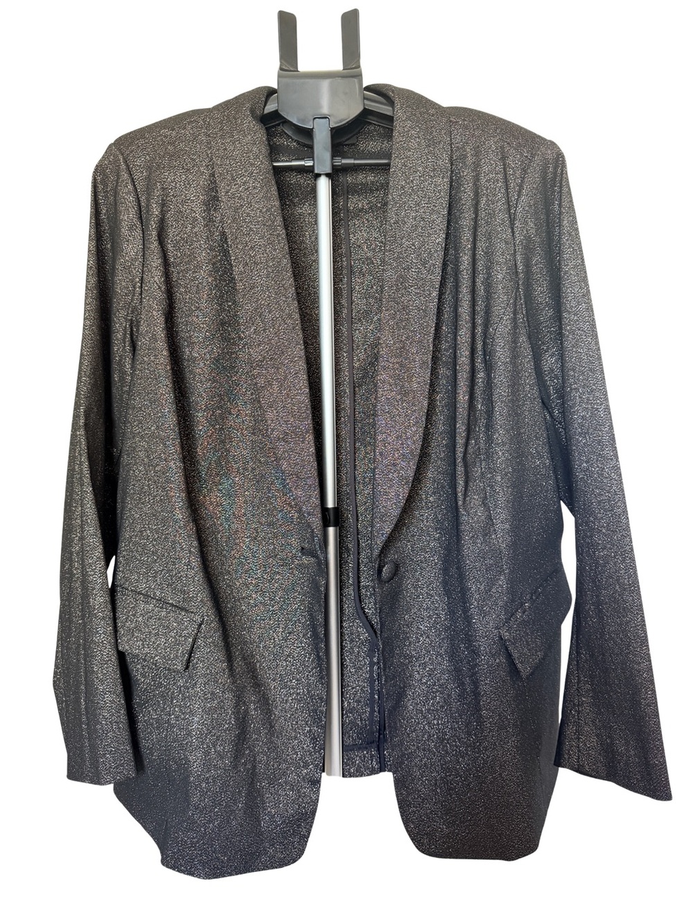 Lane Bryant Metallic Black & Gold Blazer Jacket